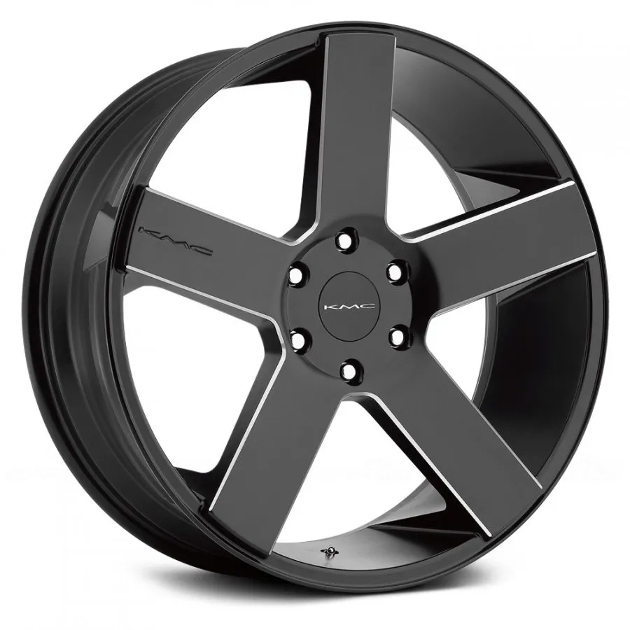 KMC 690 22X9 6/114.3 15P BLACK/MILLED