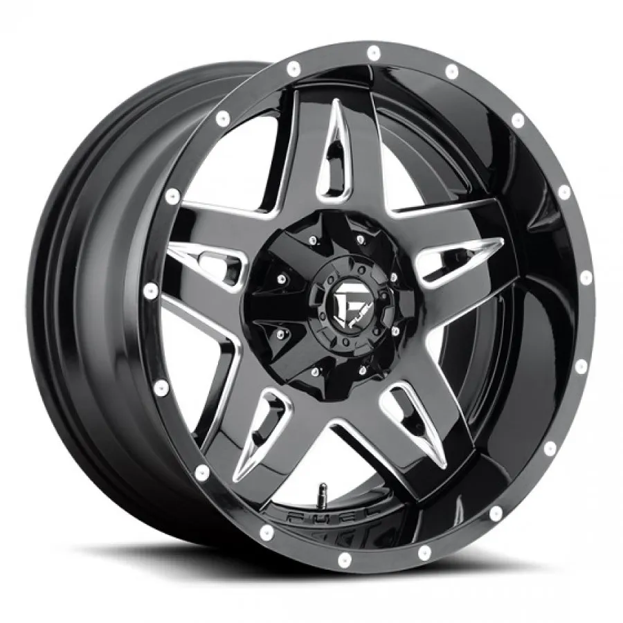 FUEL FULL BLOWN 18X9 6/139.7 20P GLOSS BLACK/ MACHINED EDGE