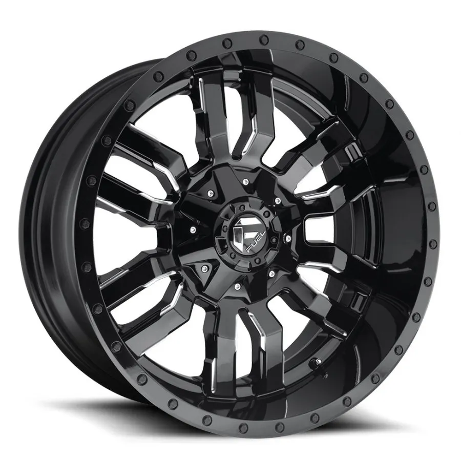 W FUEL SLEDGE 20X9 6/139.7 20P GLOSS BLACK MILLED NBL 106.3