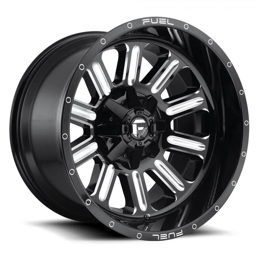 FUEL HARDLINE 20X9 12H 6/135-6/139.7 20P GLOSS BLACK MILLED 106.3