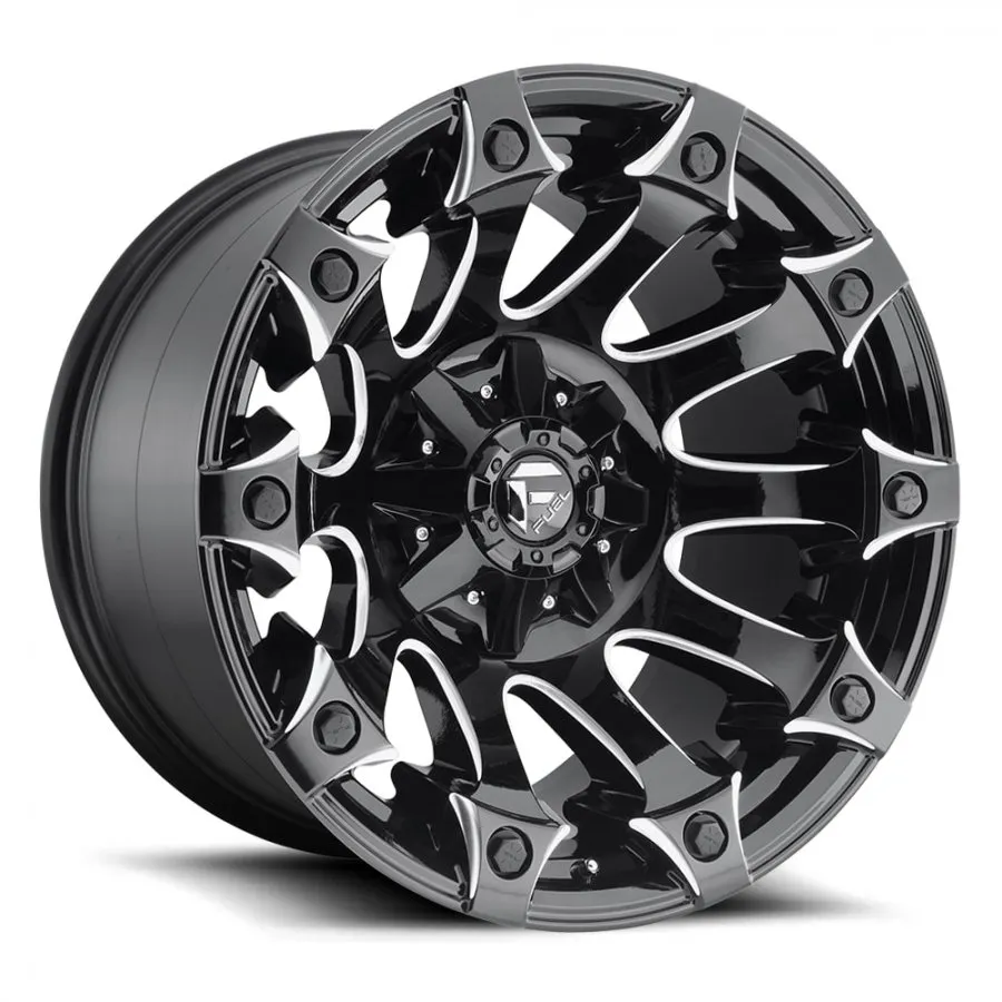 FUEL BATTLE AXE 20X9 12H 6/135 6/139.7 20P GLOSS BLACK MILLED (NBL) 106.3