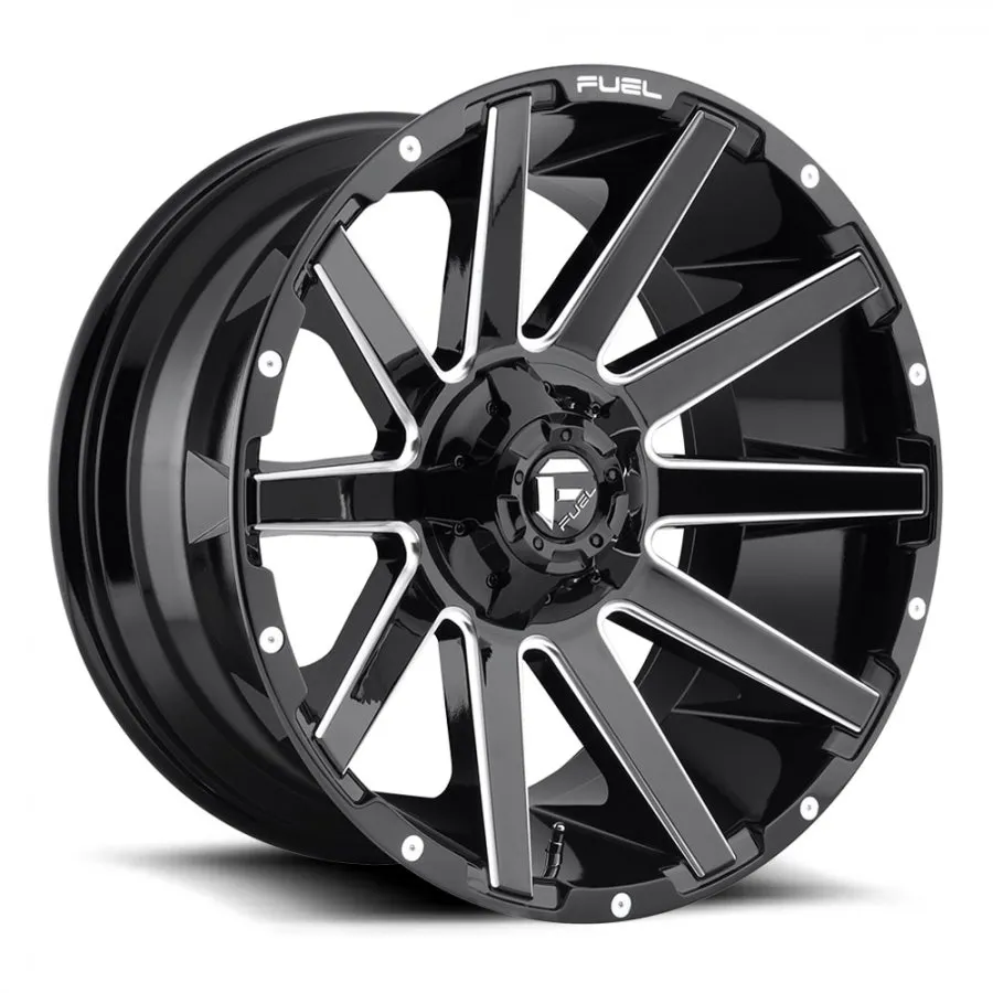 FUEL CONTRA 20X9 5/139.7-150 1P GLOSS BLACK MILLED (NBL)