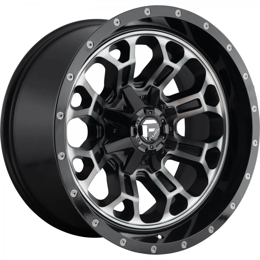 FUEL CRUSH 20X9 12H 6/135-6/139.7 19P MATTE BLACK MACHINED 106.1