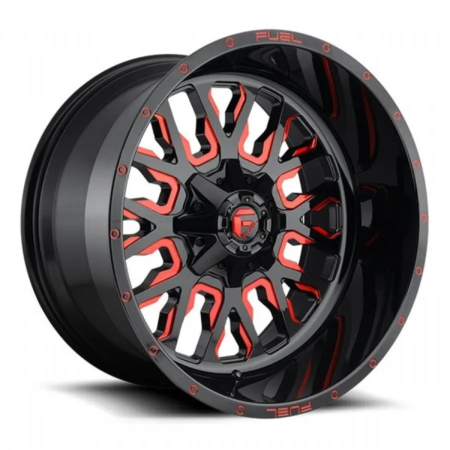 FUEL STROKE 17X9 12H 6/135 6/139.7 1P BLACK/RED MILLING 106.3