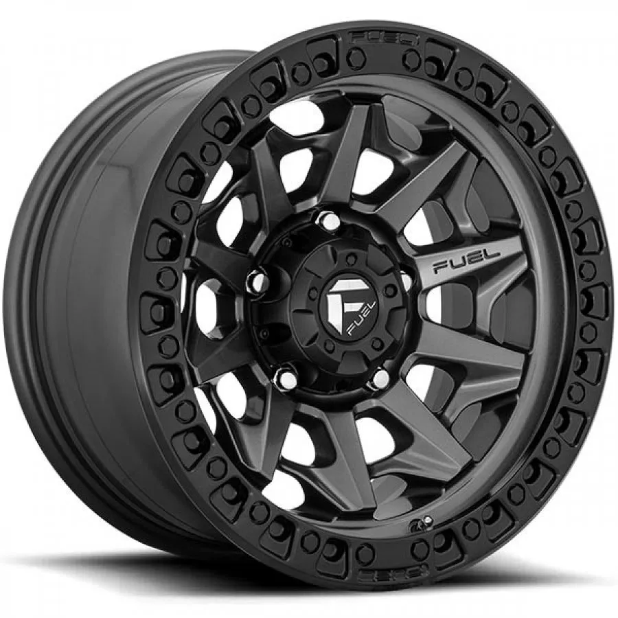 FUEL COVERT 18X9 6/139.7 ET20 ANTHRACITE WITH BLACK LIP 106.1