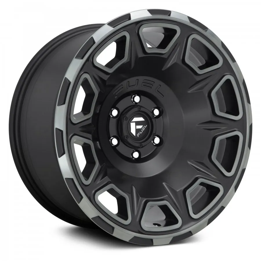 W FUEL VENGEANCE 17X9 6/139.7 Neg 12 SATIN BLACK / MACHINED DDT 106.1