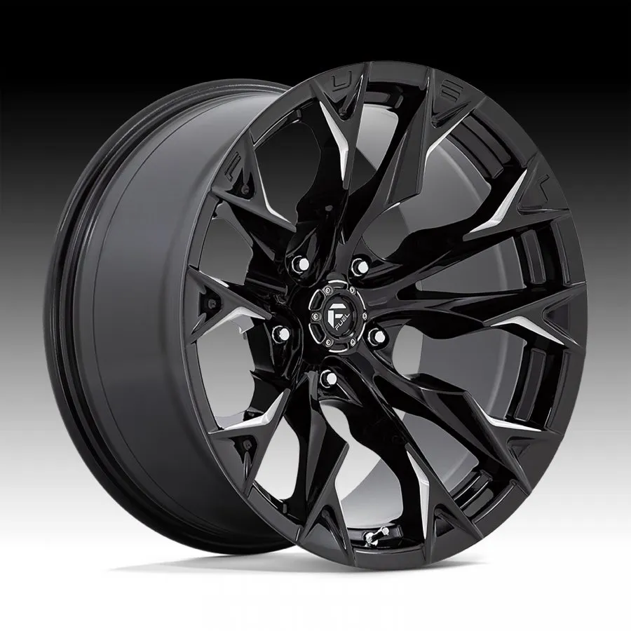 FUEL FLAME 20X9 6/139.7 20P GLOSS BLACK MILLED (NBL)